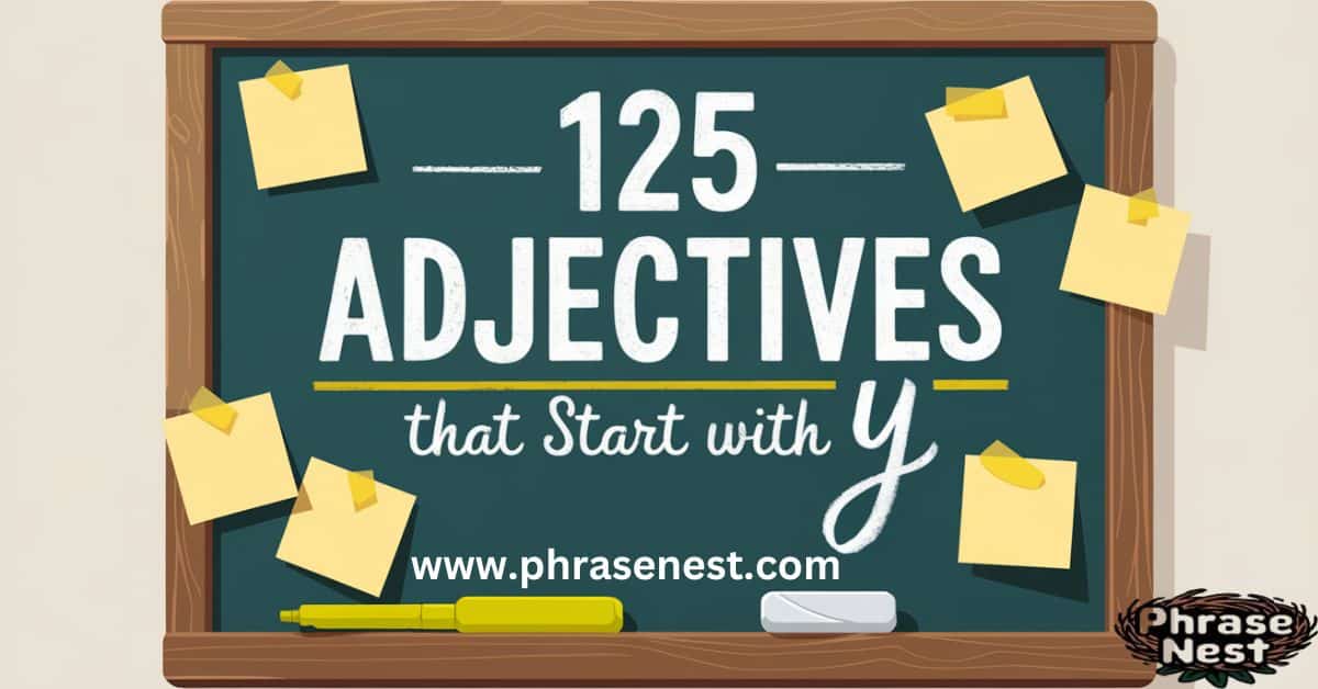 125 Adjectives That Start with Y