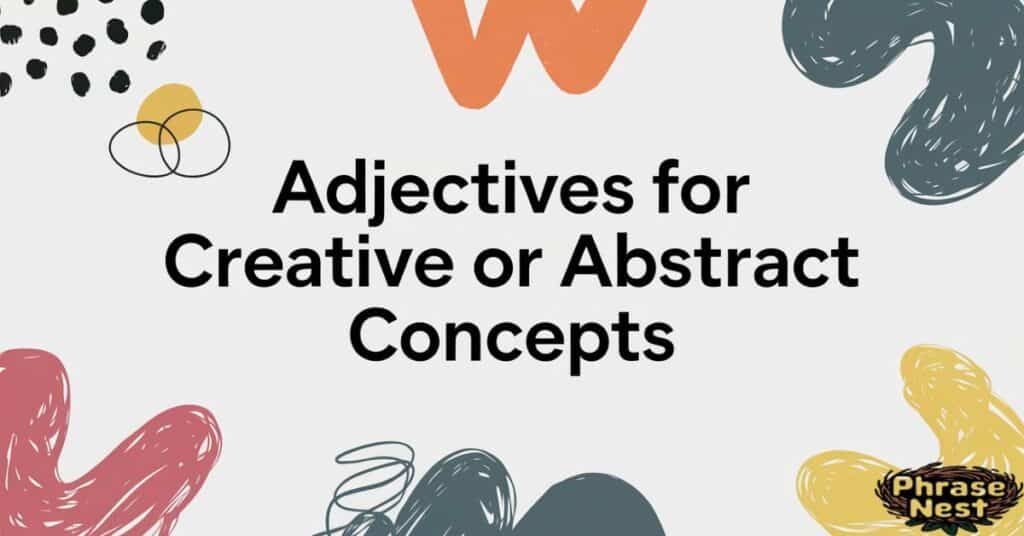 Adjectives for Creative or Abstract Concepts